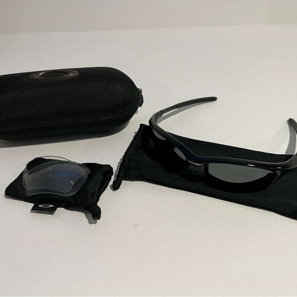 Oakley Half Jacket w/ Black + Clear lenses